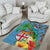 Fijians Iguana Tagimoucia Christmas Area Rug Christmas Palm Tree and Hibiscus