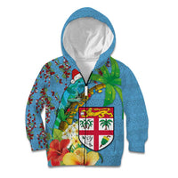 Fijians Iguana Tagimoucia Christmas Kid Hoodie Christmas Palm Tree and Hibiscus