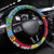 Fijians Iguana Tagimoucia Christmas Steering Wheel Cover Christmas Palm Tree and Hibiscus