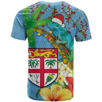 Fijians Iguana Tagimoucia Christmas T Shirt Christmas Palm Tree and Hibiscus