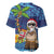 The Funny Santa Wears Sulu Christmas Baseball Jersey Fijian Christmas Palm Tree With Masi Art Tattoo