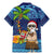 The Funny Santa Wears Sulu Christmas Family Matching Mermaid Dress and Hawaiian Shirt Fijian Christmas Palm Tree With Masi Art Tattoo