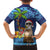 The Funny Santa Wears Sulu Christmas Family Matching Off Shoulder Maxi Dress and Hawaiian Shirt Fijian Christmas Palm Tree With Masi Art Tattoo