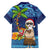 The Funny Santa Wears Sulu Christmas Hawaiian Shirt Fijian Christmas Palm Tree With Masi Art Tattoo