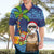 The Funny Santa Wears Sulu Christmas Hawaiian Shirt Fijian Christmas Palm Tree With Masi Art Tattoo