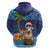 The Funny Santa Wears Sulu Christmas Hoodie Fijian Christmas Palm Tree With Masi Art Tattoo