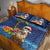 The Funny Santa Wears Sulu Christmas Quilt Bed Set Fijian Christmas Palm Tree With Masi Art Tattoo