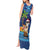 The Funny Santa Wears Sulu Christmas Tank Maxi Dress Fijian Christmas Palm Tree With Masi Art Tattoo