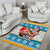 Hawaii Mele Kalikimaka Area Rug Funny Santa and Coconut Mix Kakau Pattern LT03 - Polynesian Pride