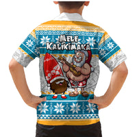 Hawaii Mele Kalikimaka Family Matching Mermaid Dress and Hawaiian Shirt Funny Santa and Coconut Mix Kakau Pattern LT03 - Polynesian Pride