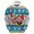 Hawaii Mele Kalikimaka Hoodie Funny Santa and Coconut Mix Kakau Pattern LT03 - Polynesian Pride