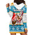 Hawaii Mele Kalikimaka Hoodie Dress Funny Santa and Coconut Mix Kakau Pattern LT03 - Polynesian Pride