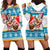 Hawaii Mele Kalikimaka Hoodie Dress Funny Santa and Coconut Mix Kakau Pattern LT03 - Polynesian Pride