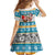 Custom Hawaii Mele Kalikimaka Family Matching Short Sleeve Bodycon Dress and Hawaiian Shirt Funny Santa and Coconut Mix Kakau Pattern LT03 - Polynesian Pride