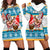 Custom Hawaii Mele Kalikimaka Hoodie Dress Funny Santa and Coconut Mix Kakau Pattern LT03 - Polynesian Pride