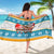 Custom Hawaii Mele Kalikimaka Sarong Funny Santa and Coconut Mix Kakau Pattern LT03 - Polynesian Pride