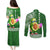Hawaii Couples Matching Puletasi Dress and Long Sleeve Button Shirt Aloha Funny Avocado Mix Kakau Hawaiian Tribal LT03 - Polynesian Pride