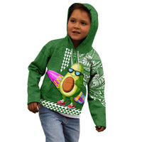 Hawaii Kid Hoodie Aloha Funny Avocado Mix Kakau Hawaiian Tribal LT03 - Polynesian Pride