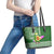 Hawaii Leather Tote Bag Aloha Funny Avocado Mix Kakau Hawaiian Tribal LT03 - Polynesian Pride