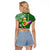 Hawaii Raglan Cropped T Shirt Aloha Funny Avocado Mix Kakau Hawaiian Tribal LT03 - Polynesian Pride