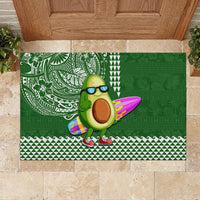 Hawaii Rubber Doormat Aloha Funny Avocado Mix Kakau Hawaiian Tribal LT03 - Polynesian Pride