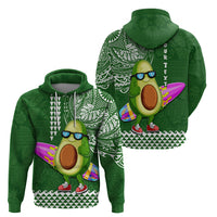 Aloha Avocado Funny Fruits Custom Hoodie Mix Hawaiian Kakau Tribal LT03 - Polynesian Pride