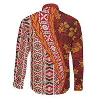 Hawaii Native Tapa Elements and Hibiscus Flowers Family Matching Summer Maxi Dress and Hawaiian Shirt LT03 - Polynesian Pride