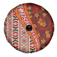 Hawaii Native Tapa Elements and Hibiscus Flowers Spare Tire Cover LT03 - Polynesian Pride