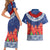 Samoan Tapa Couples Matching Short Sleeve Bodycon Dress and Hawaiian Shirt Ula Fala and Teuila Flower LT03 - Polynesian Pride