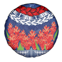 Samoan Tapa Spare Tire Cover Ula Fala and Teuila Flower LT03 - Polynesian Pride