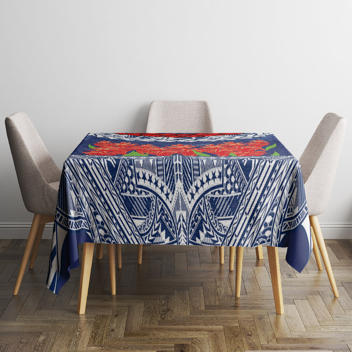 Samoan Tapa Tablecloth Ula Fala and Teuila Flower LT03 - Polynesian Pride