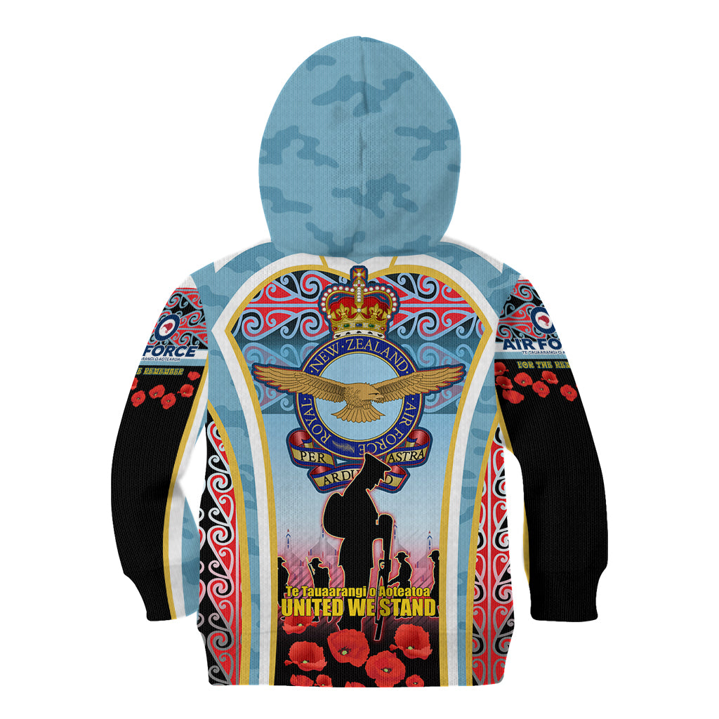 Royal New Zealand Air Force ANZAC Day Kid Hoodie Te Tauaarangi o Aotearoa LT03 - Polynesian Pride