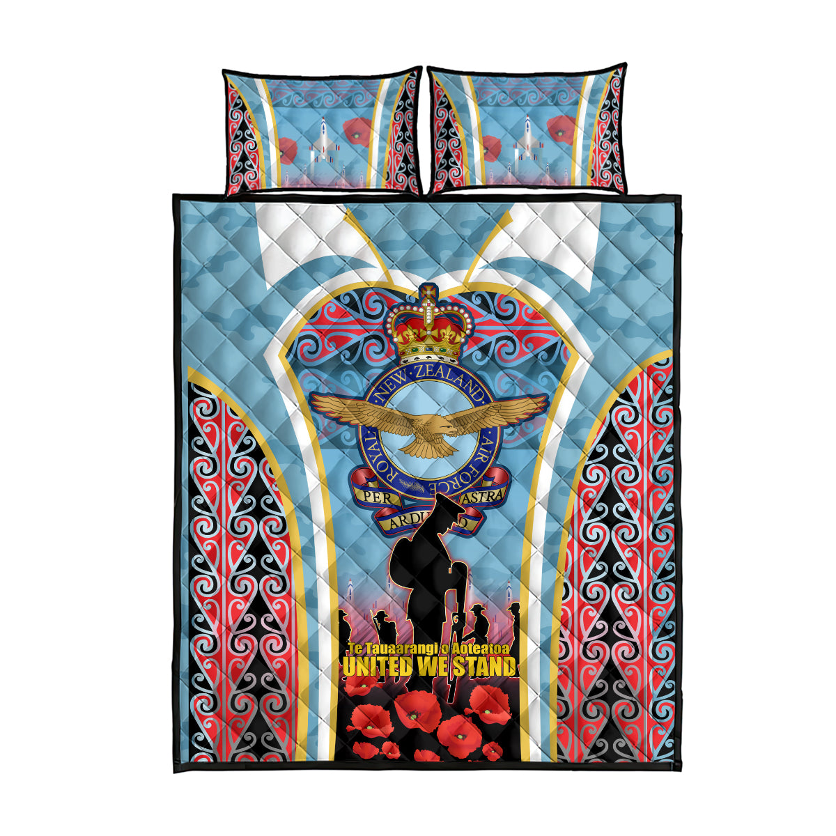 Royal New Zealand Air Force ANZAC Day Quilt Bed Set Te Tauaarangi o Aotearoa LT03 - Polynesian Pride