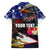 United States and American Samoa Hawaiian Shirt Bald Eagle Rose and Hibiscus Flower