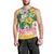 Hawaii Aloha Tropical Leaves and Flower Men Tank Top with Polynesian Art Tattoo Rainbow Color - Polynesian Pride