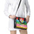 Hawaii Aloha Tropical Leaves and Flower Shoulder Handbag with Polynesian Art Tattoo Rainbow Color - Polynesian Pride