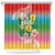 Hawaii Aloha Tropical Leaves and Flower Shower Curtain with Polynesian Art Tattoo Rainbow Color - Polynesian Pride