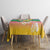 Hawaii Aloha Tropical Leaves and Flower Tablecloth with Polynesian Art Tattoo Rainbow Color - Polynesian Pride