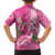 Hawaii Aloha Turtle Hibiscus and Leaves Family Matching Tank Maxi Dress and Hawaiian Shirt with Polynesian and Kakau Tattoos Rose Color - Polynesian Pride