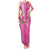 Hawaii Aloha Turtle Hibiscus and Leaves Family Matching Tank Maxi Dress and Hawaiian Shirt with Polynesian and Kakau Tattoos Rose Color - Polynesian Pride