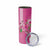 Hawaii Aloha Turtle Hibiscus and Leaves Skinny Tumbler with Polynesian and Kakau Tattoos Rose Color - Polynesian Pride