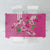 Hawaii Aloha Turtle Hibiscus and Leaves Tablecloth with Polynesian and Kakau Tattoos Rose Color - Polynesian Pride