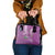 Hawaii Aloha Turtle Hibiscus and Leaves Shoulder Handbag with Polynesian and Kakau Tattoos Lilac Color - Polynesian Pride