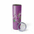 Hawaii Aloha Turtle Hibiscus and Leaves Skinny Tumbler with Polynesian and Kakau Tattoos Lilac Color - Polynesian Pride