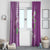 Hawaii Aloha Turtle Hibiscus and Leaves Window Curtain with Polynesian and Kakau Tattoos Lilac Color - Polynesian Pride