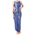 Hawaii Aloha Turtle Hibiscus and Leaves Family Matching Tank Maxi Dress and Hawaiian Shirt with Polynesian and Kakau Tattoos Denim Color - Polynesian Pride