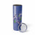 Hawaii Aloha Turtle Hibiscus and Leaves Skinny Tumbler with Polynesian and Kakau Tattoos Denim Color - Polynesian Pride