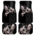 Hawaii Aloha Turtle Hibiscus and Leaves Car Mats with Polynesian and Kakau Tattoos Black Color - Polynesian Pride