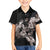 Hawaii Aloha Turtle Hibiscus and Leaves Family Matching Long Sleeve Bodycon Dress and Hawaiian Shirt with Polynesian and Kakau Tattoos Black Color - Polynesian Pride