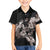 Hawaii Aloha Turtle Hibiscus and Leaves Family Matching Short Sleeve Bodycon Dress and Hawaiian Shirt with Polynesian and Kakau Tattoos Black Color - Polynesian Pride